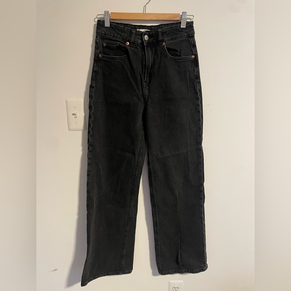 H&M Wide Leg Black Jeans